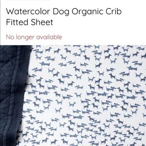 Watercolor organic dog crib sheet